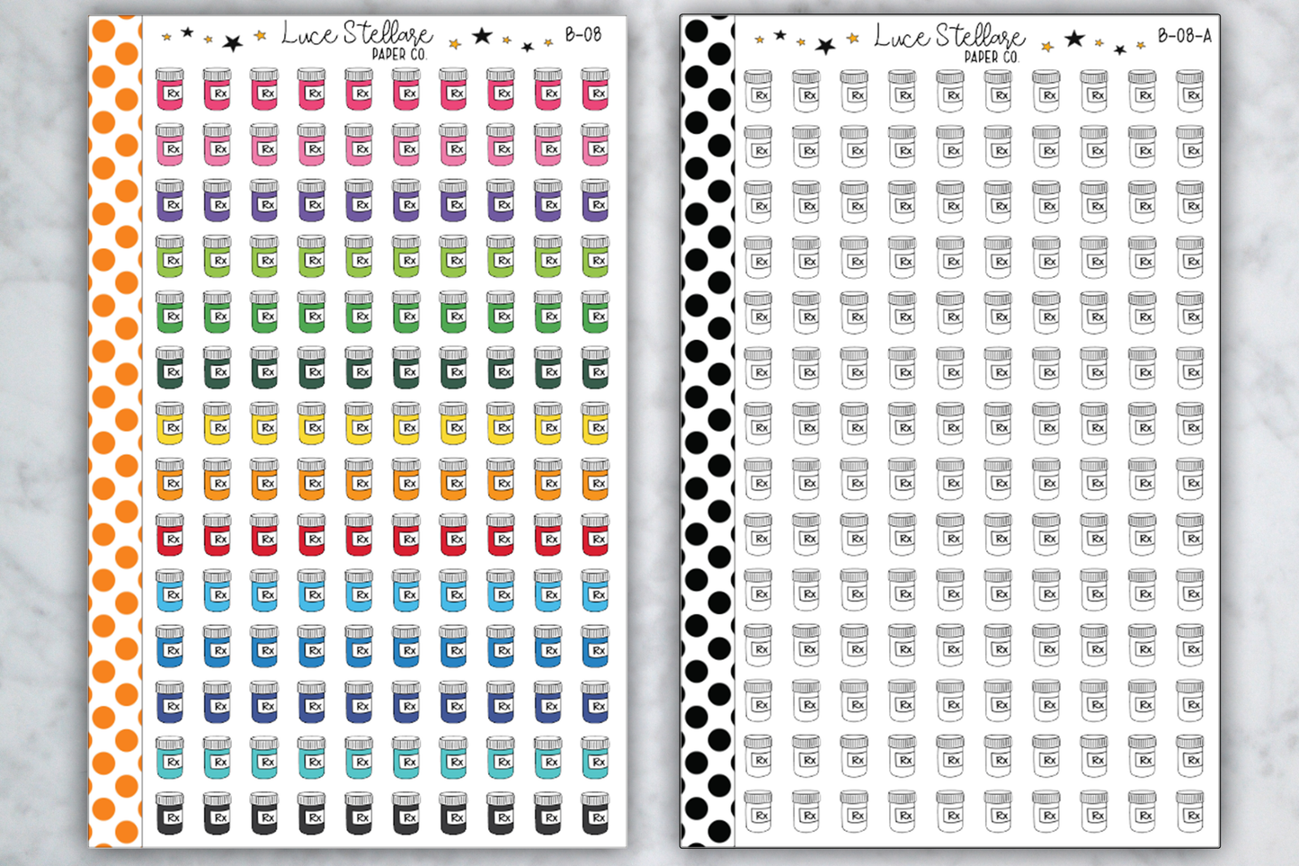 Medication Planner Stickers / B-08