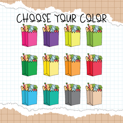 Grocery Bag Icon Stickers / B-828