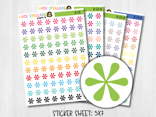 Asterisk Icon Planner Stickers / B-04