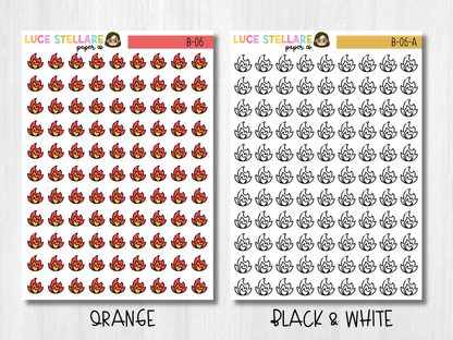 Flame Icon Planner Stickers / B-06
