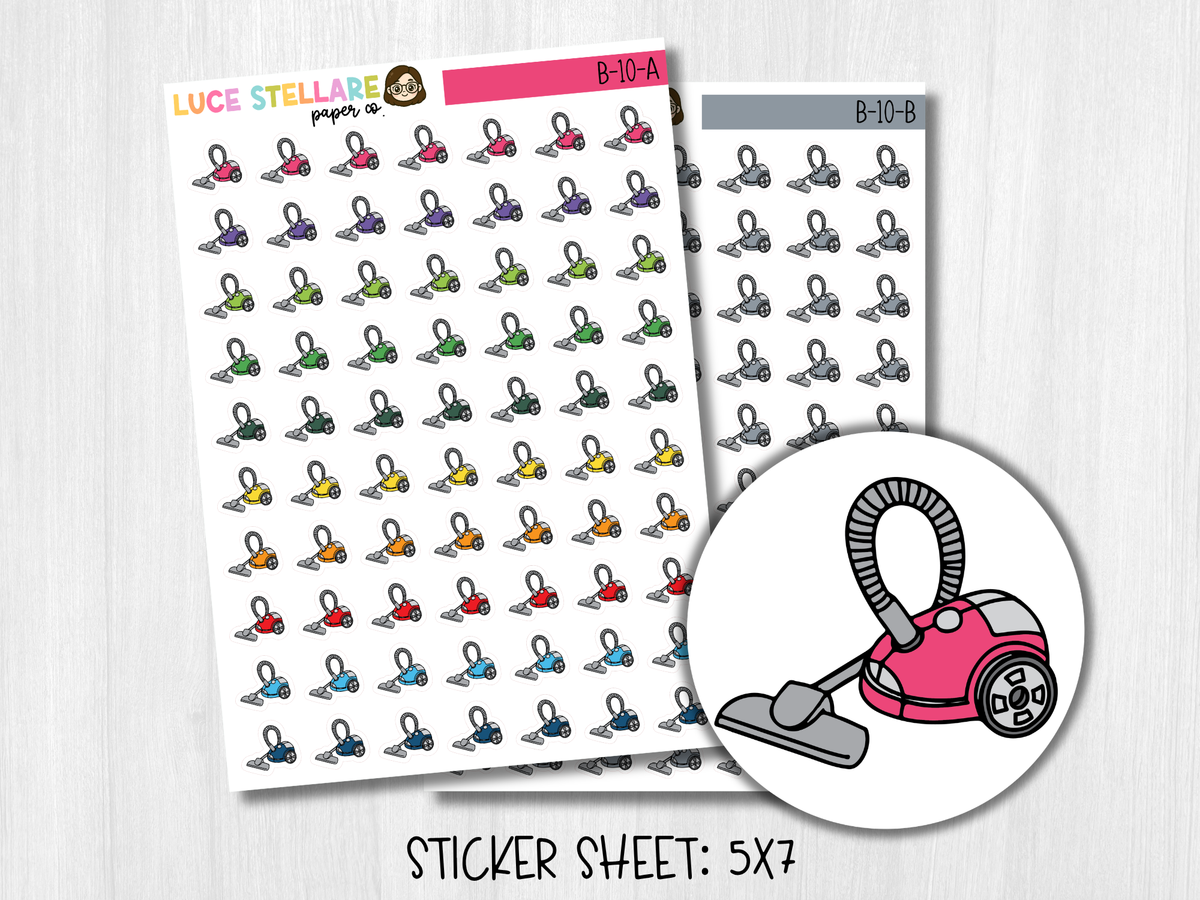 Vacuum Icon Planner Stickers / B-10
