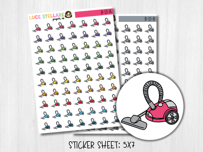 Vacuum Icon Planner Stickers / B-10