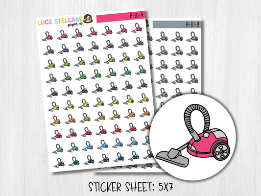 Vacuum Icon Planner Stickers / B-10