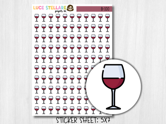 Wine Icon Stickers/ B-100