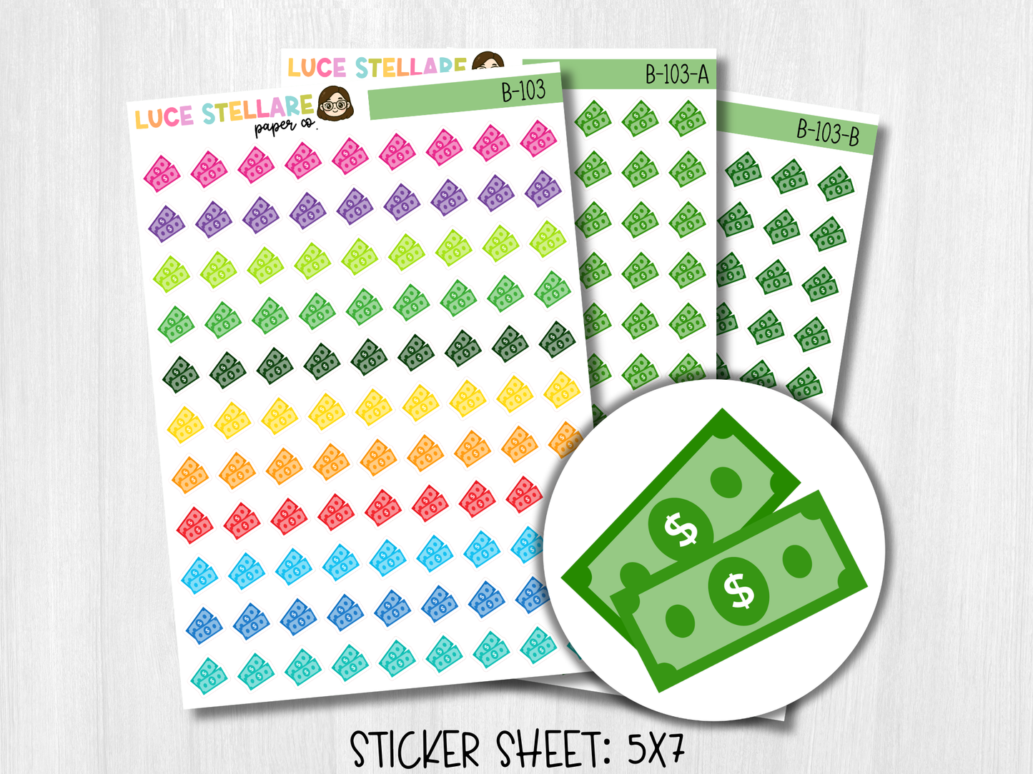 Money Planner Stickers / B-103