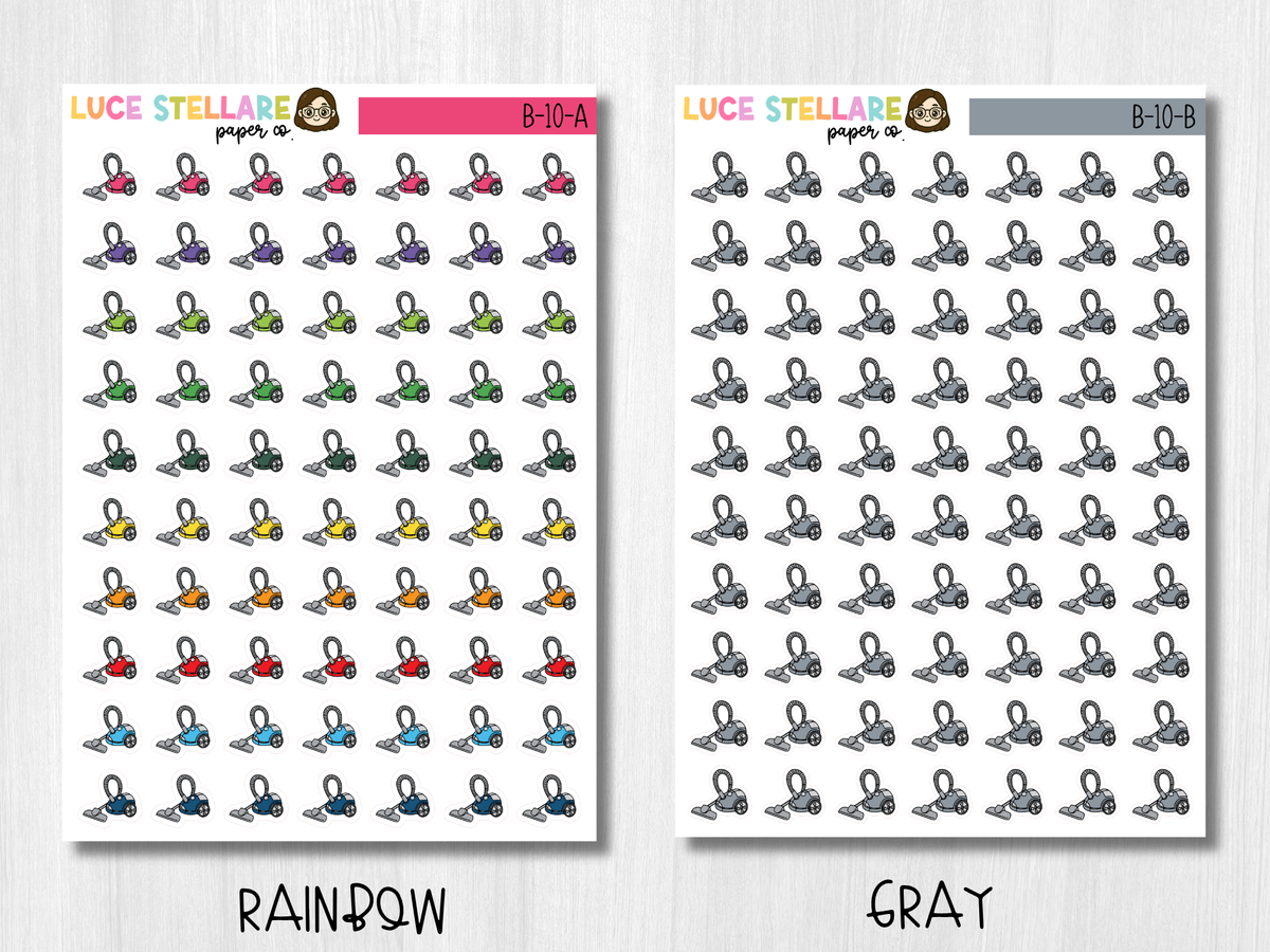 Vacuum Icon Planner Stickers / B-10