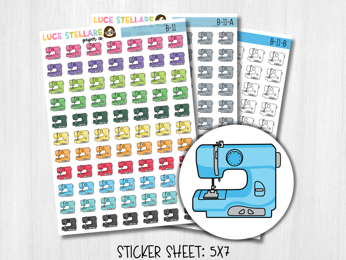 Sewing Machine Stickers / B-11