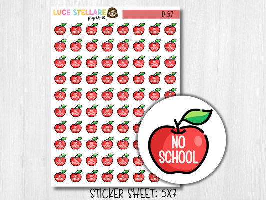No School Planner Stickers / D-57