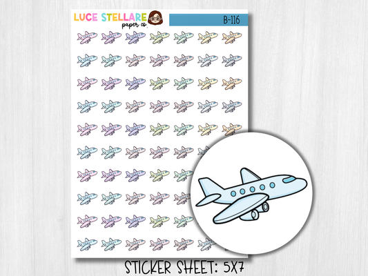 Airplane Icon Stickers / B-116