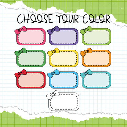 Half Box with Bow Stickers / B-45