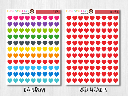 Hearts Planner Stickers / B-125