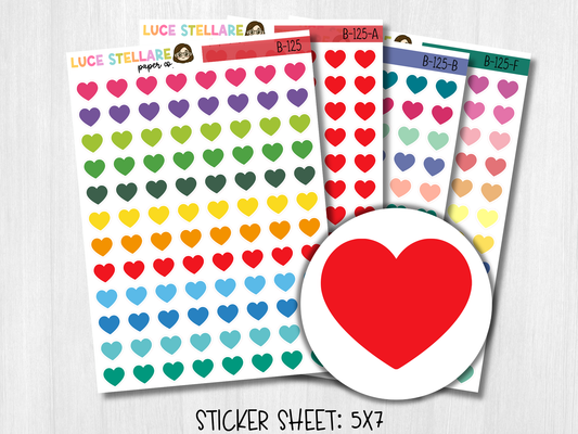 Heart Icon Planner Stickers / B-125
