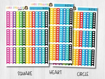 Checklist Strip Planner Stickers / B-127