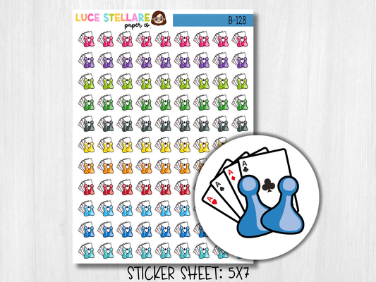 Family Game Night Planner Stickers /  B-128