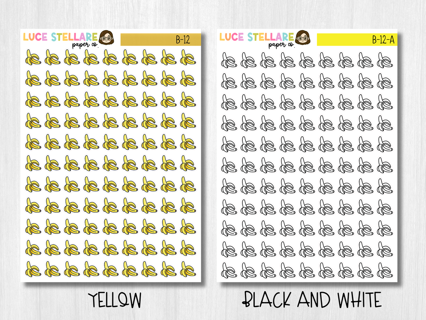 Banana Planner Stickers / B-12