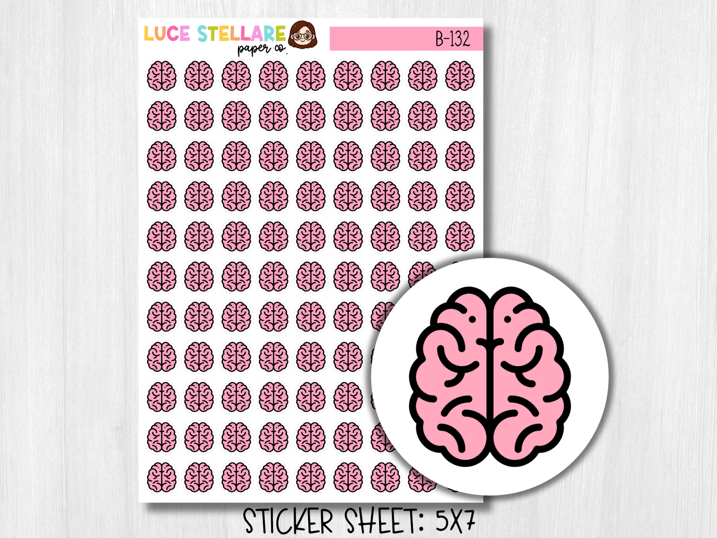 Brain Icon Planner Stickers / B-132