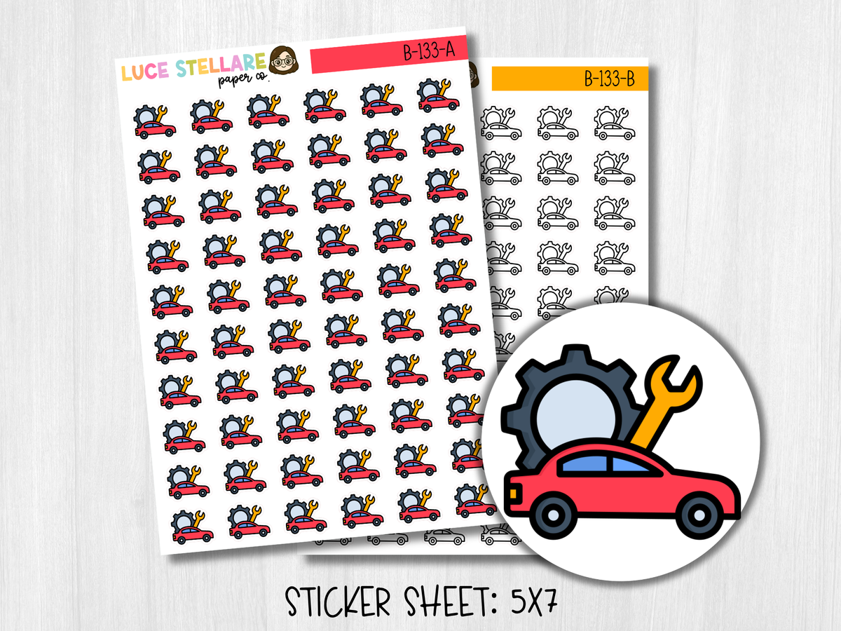 Car Service Icon Planner Stickers /  B-133