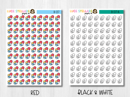 Medication Icon Planner Stickers / B-137