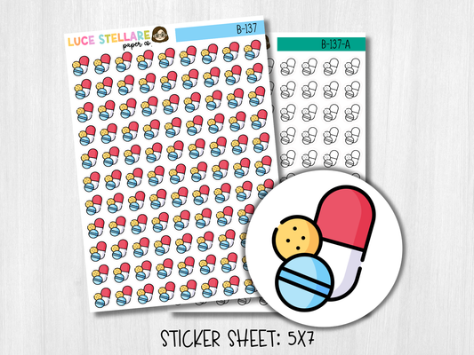 Medication Icon Planner Stickers / B-137
