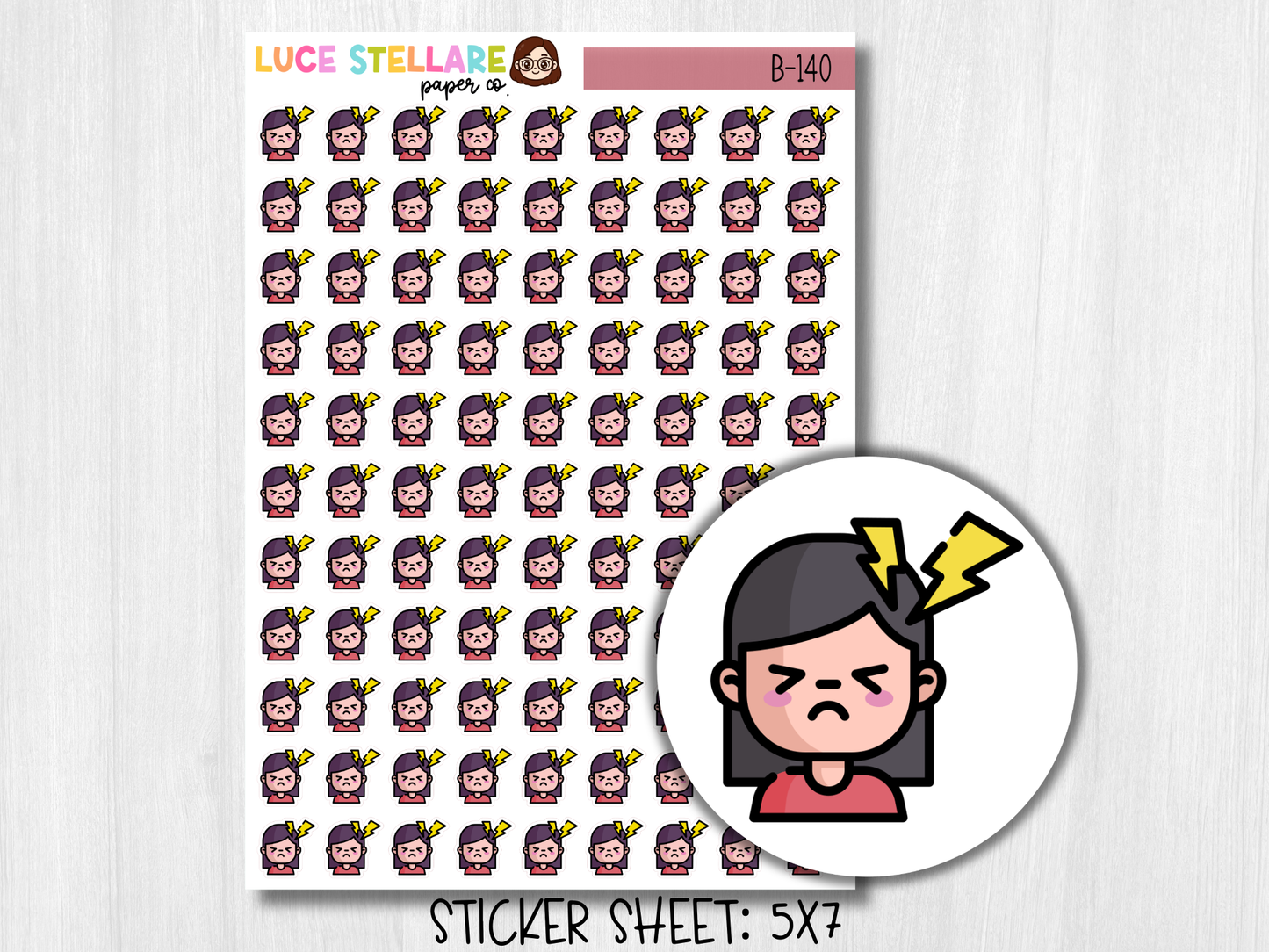 Headache Planner Stickers / B-140