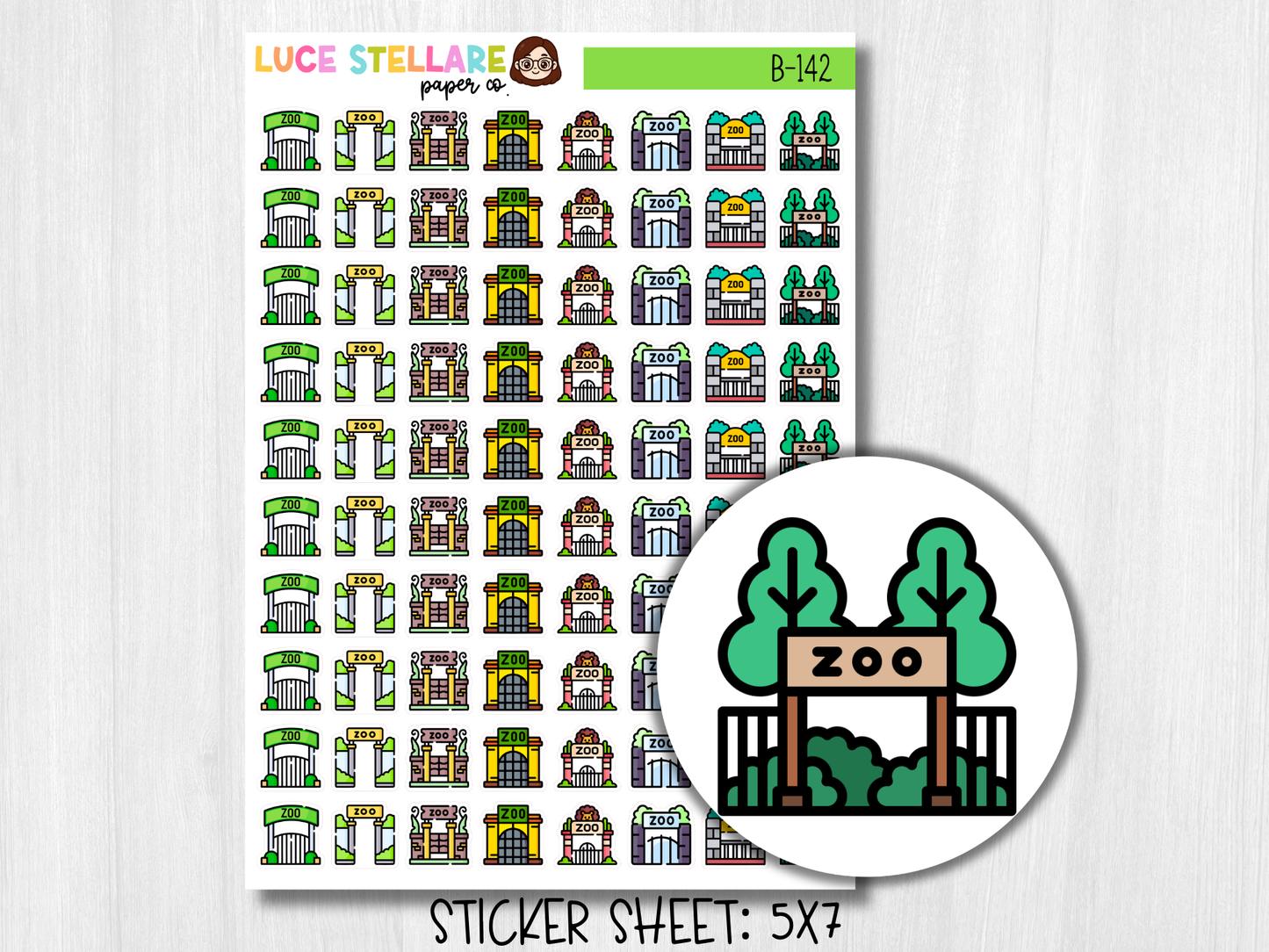 Zoo Planner Stickers / B-142