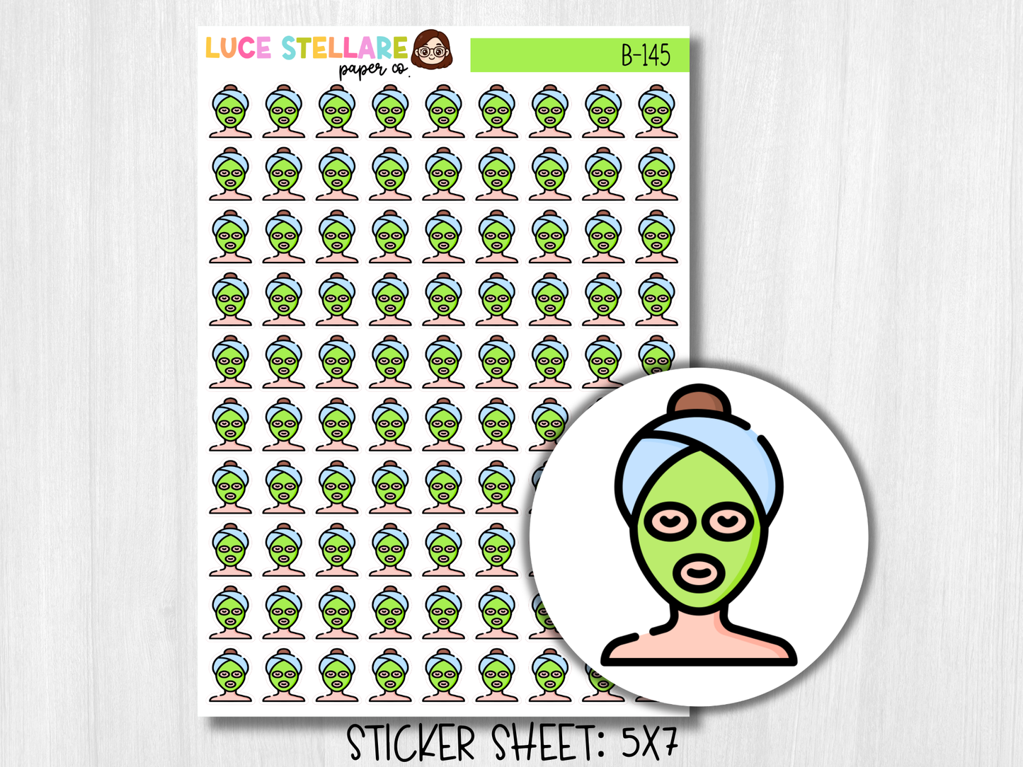 Facial Mask Planner Stickers / B-145