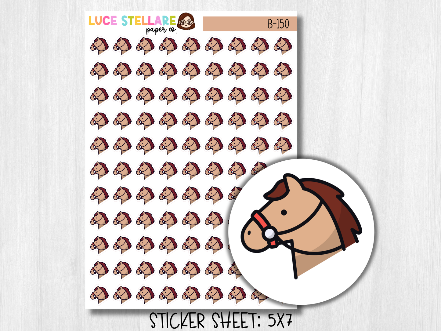 Horse Planner Stickers / B-150