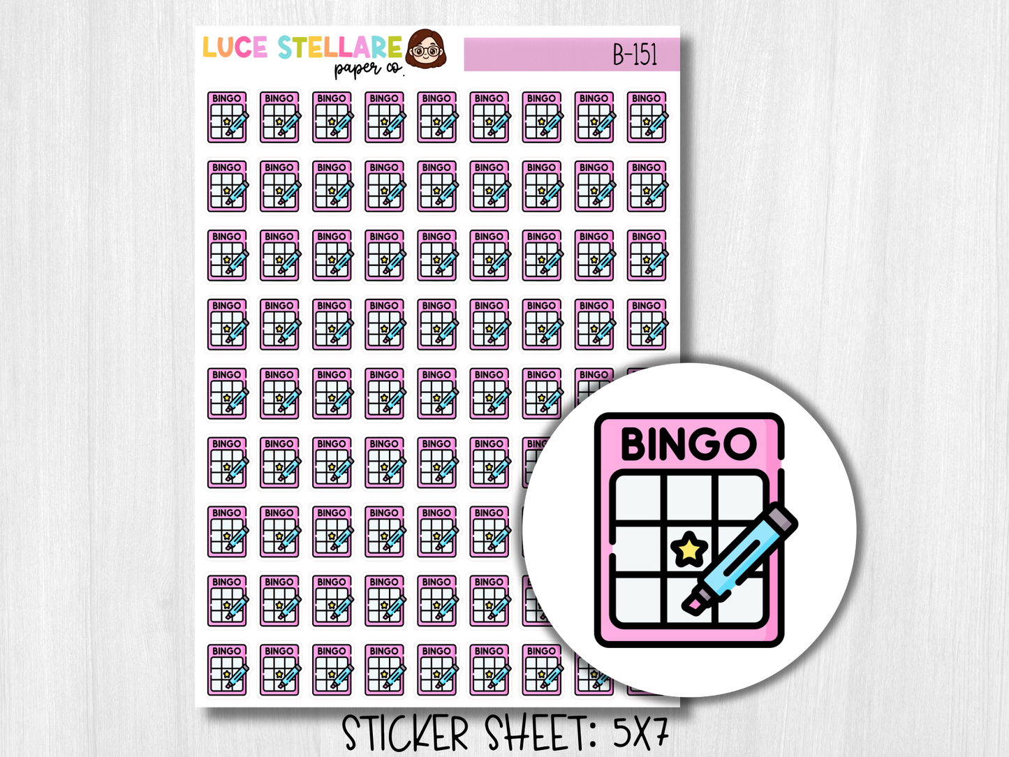 Bingo Planner Stickers / B-151