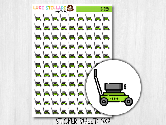 Lawn Mower Planner Stickers / B-155