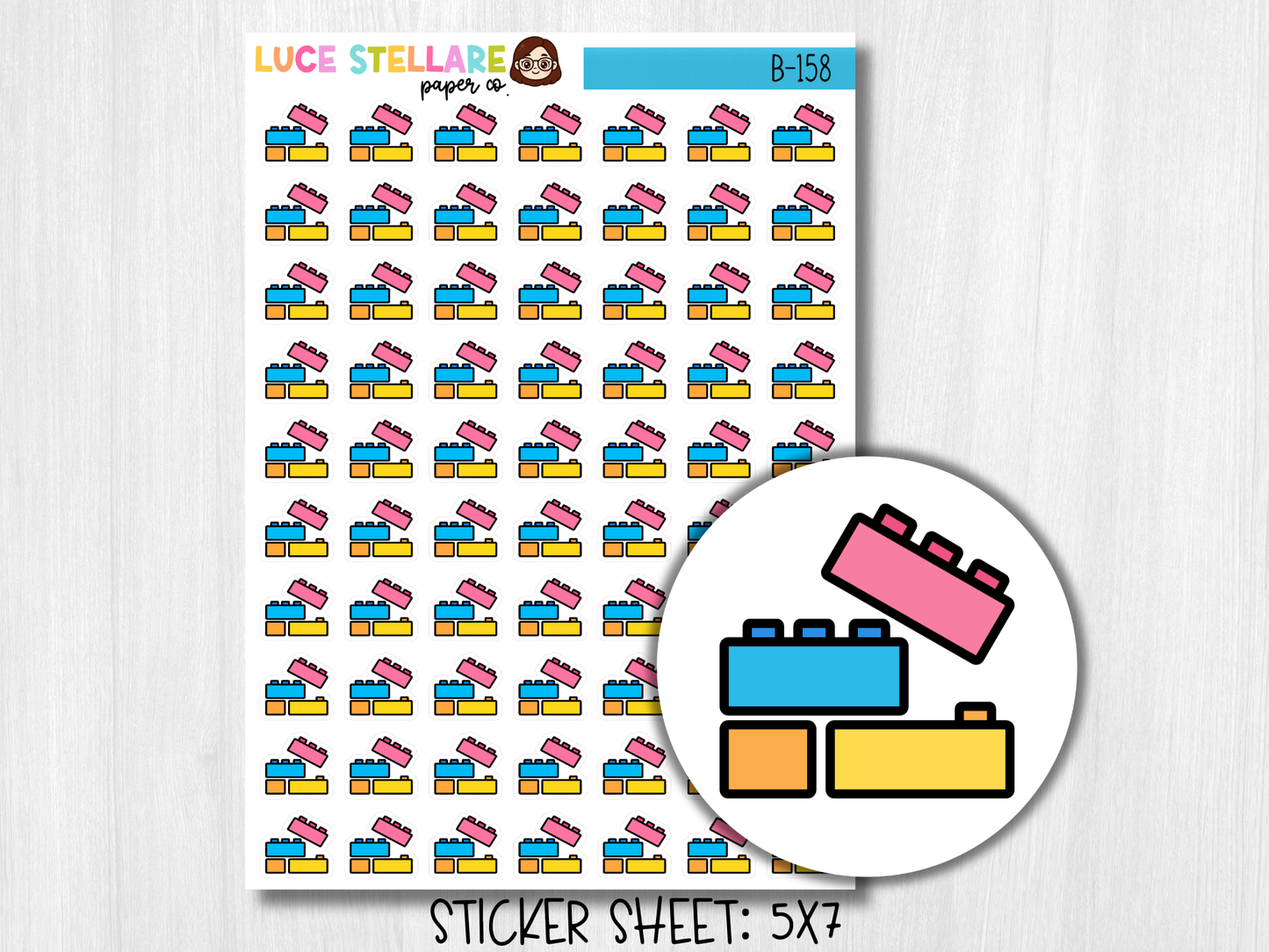 Toy Blocks Planner Stickers / B-158