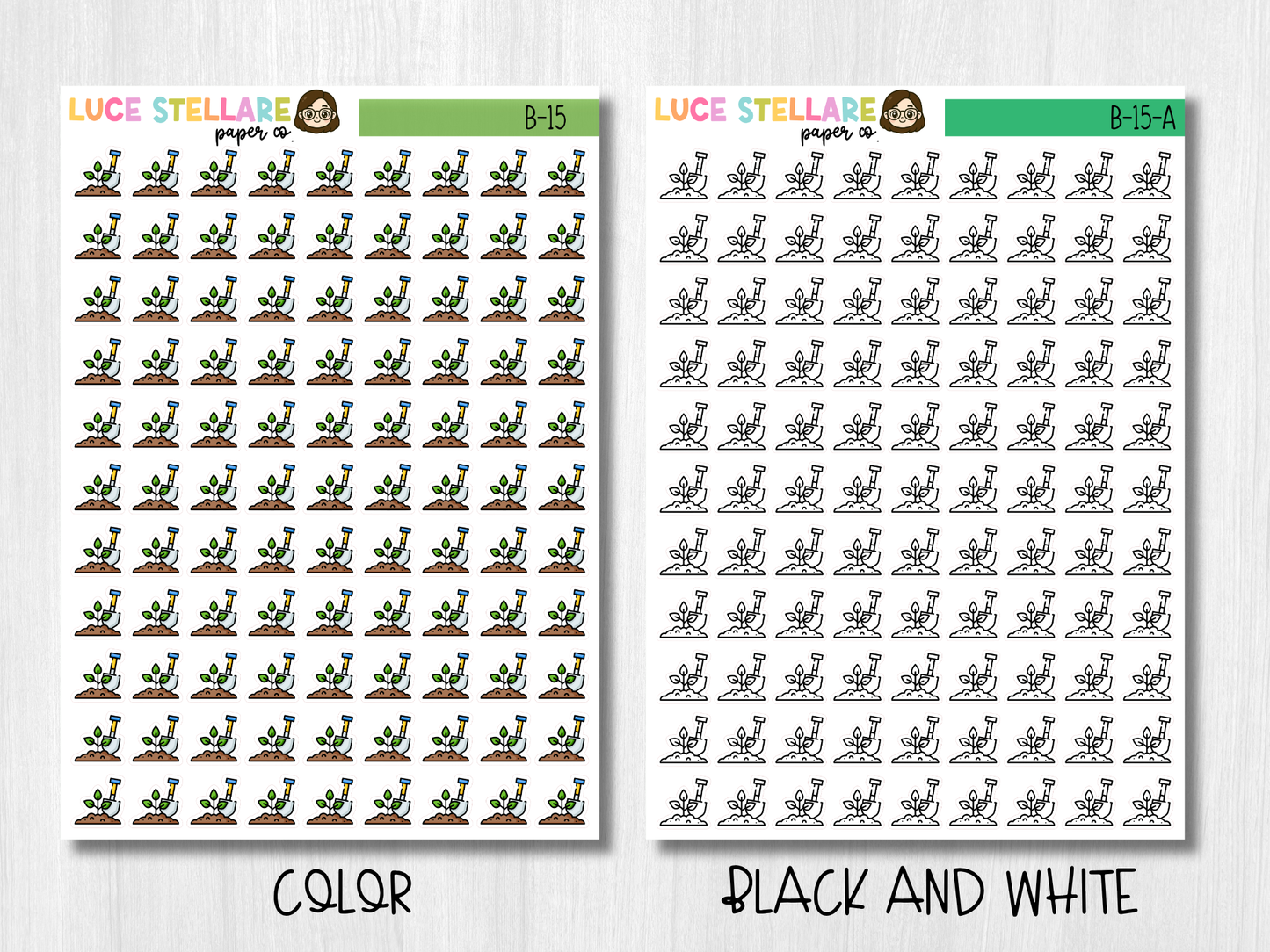 Gardening Planner Stickers / B-15