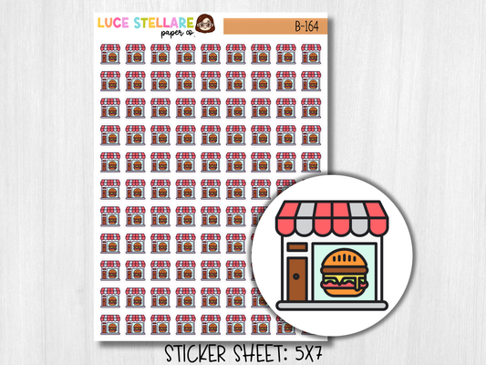 Fast Food Restaurant Planner Stickers / B-164