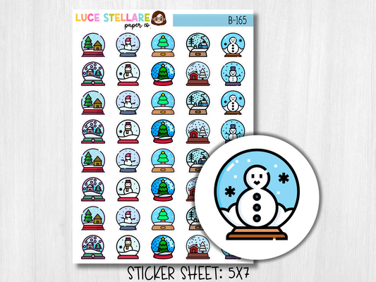 Snow Globes Planner Stickers / B-165