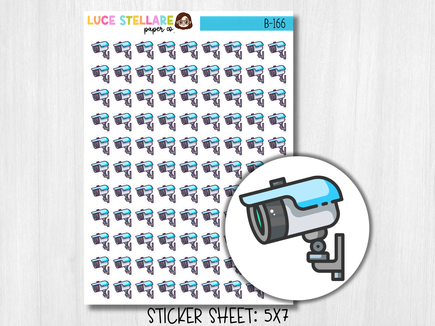 Security Camera Planner Stickers / B-166