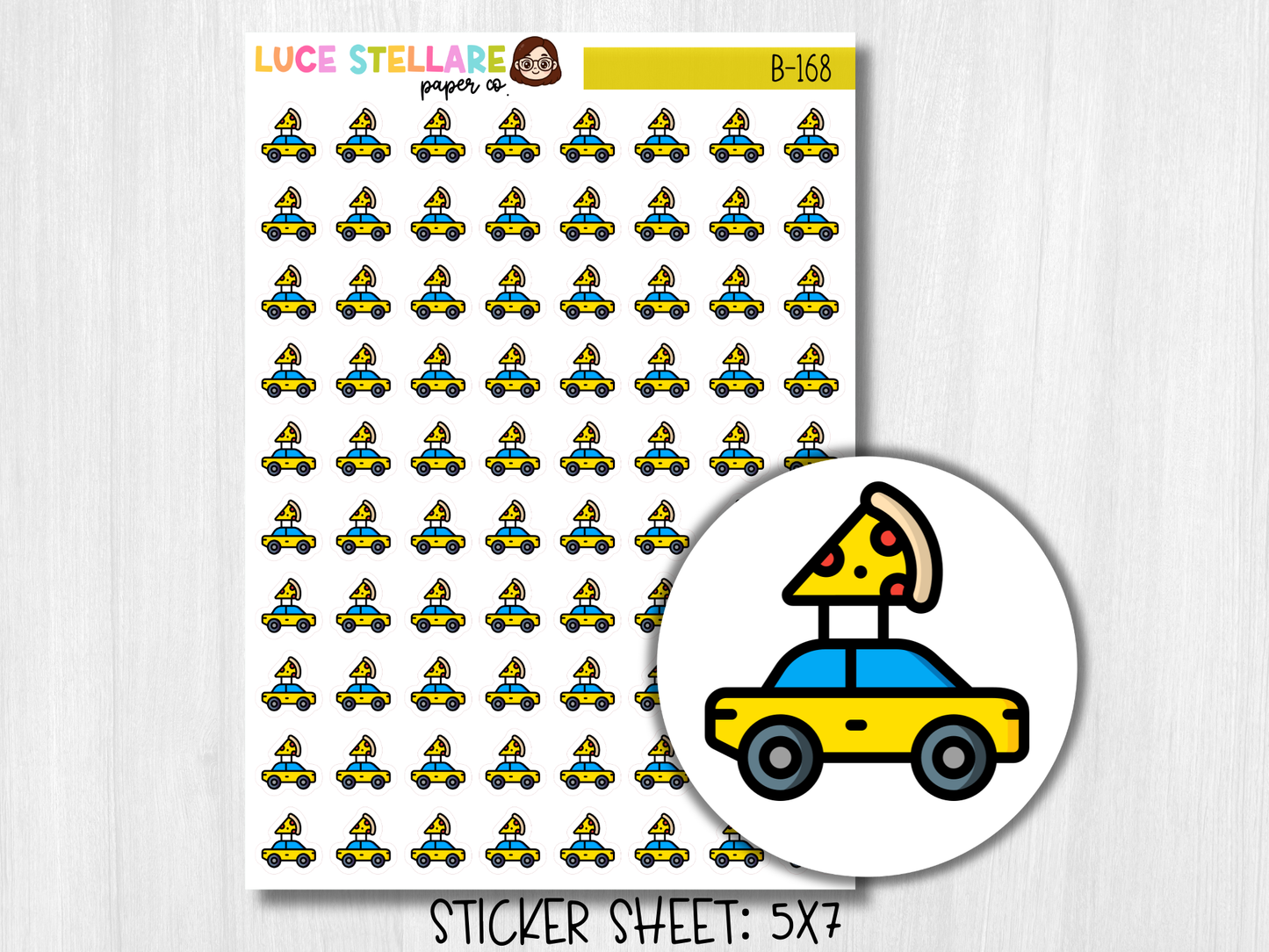 Pizza Delivery Planner Stickers / B-168
