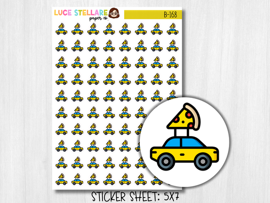 Pizza Delivery Planner Stickers / B-168