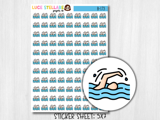 Swimming Planner Stickers / B- 173