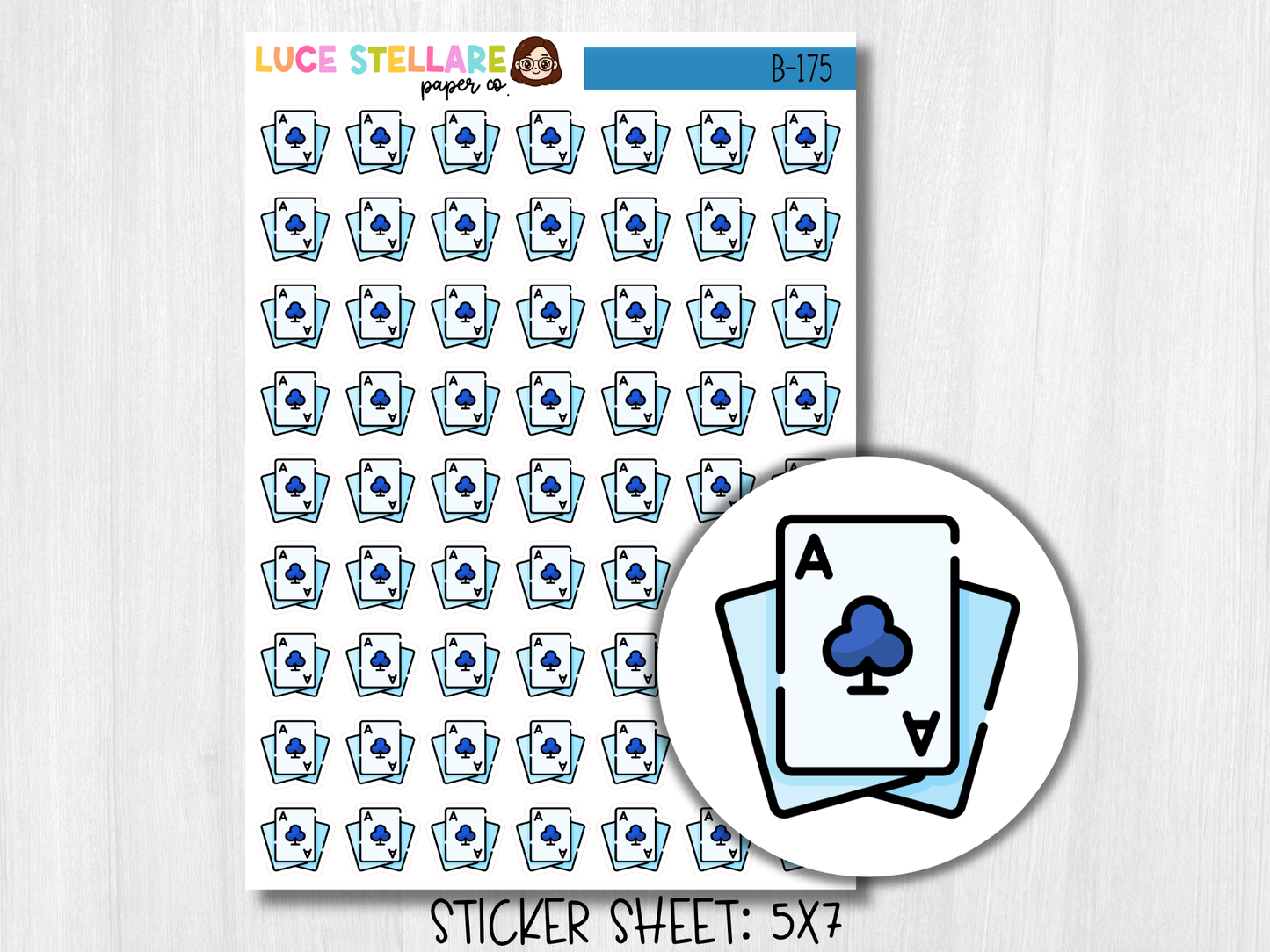 Game Night Planner Stickers / B-175
