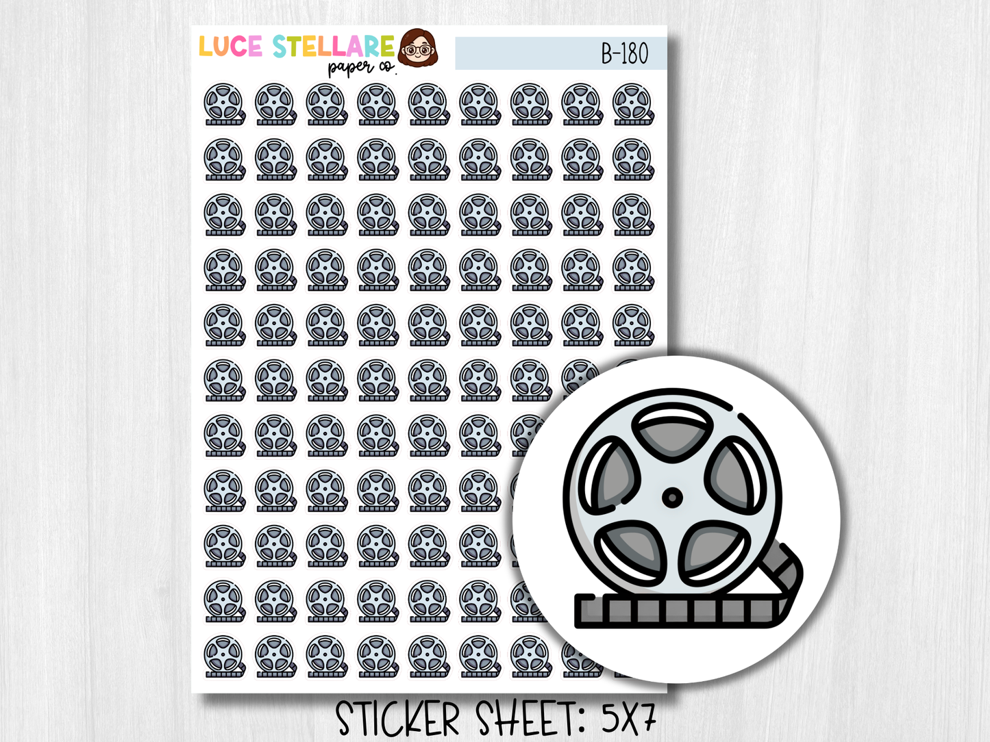Movie Night Planner Stickers / B-180