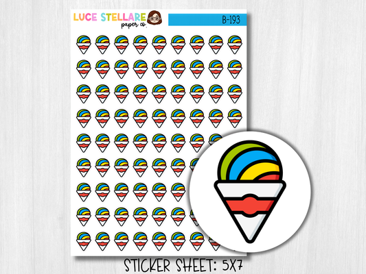 Snow Cone Planner Stickers / B-193