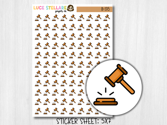 Gavel Planner Stickers / B-195