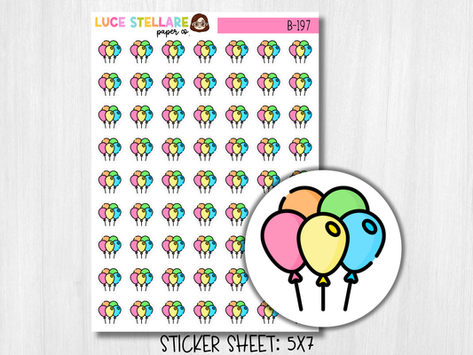 Balloons Planner Stickers / B-197