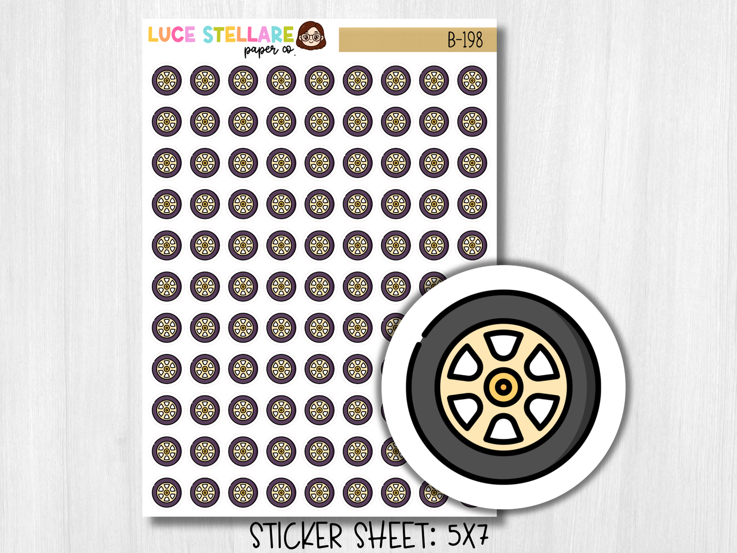 Car Repair Planner Stickers / B-198