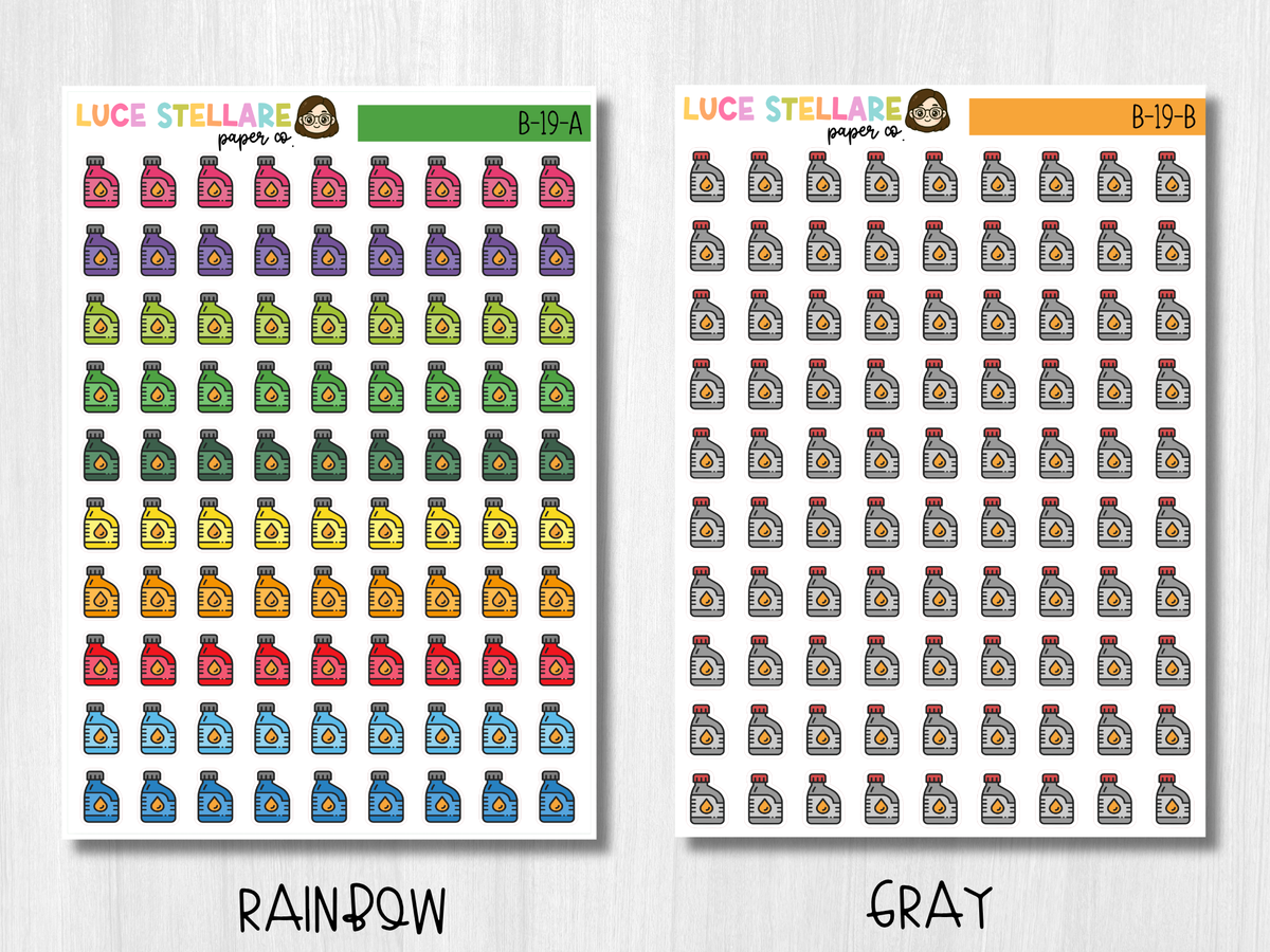 Oil Change Icon Planner Stickers / B-19
