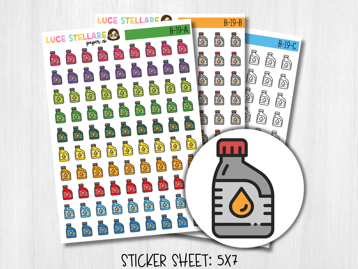 Oil Change Icon Planner Stickers / B-19
