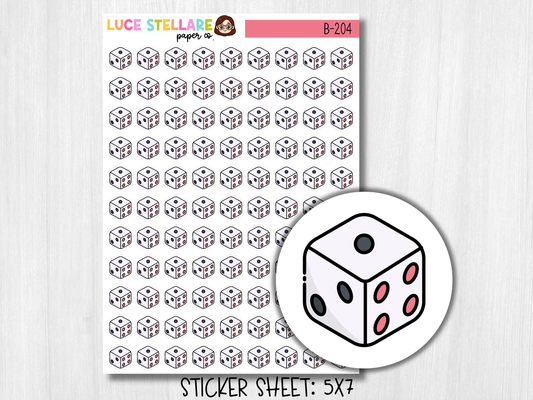Dice Planner Stickers / B-204