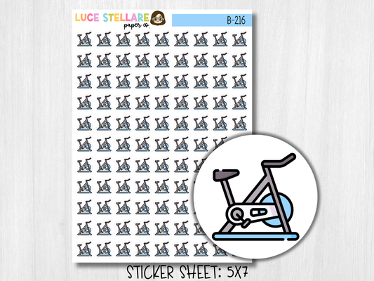Spin Bike Planner Stickers / B-216