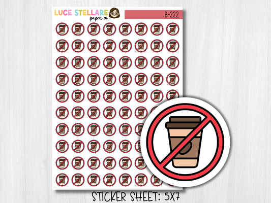 No Coffee Planner Stickers / B-222