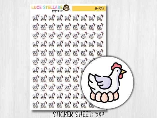 Chicken Planner Stickers / B-223