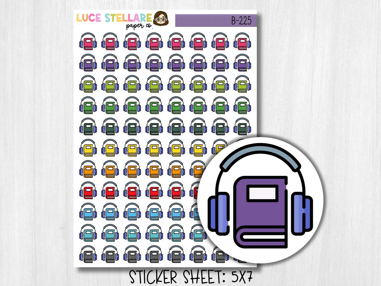 Audiobook Planner Stickers / B-225